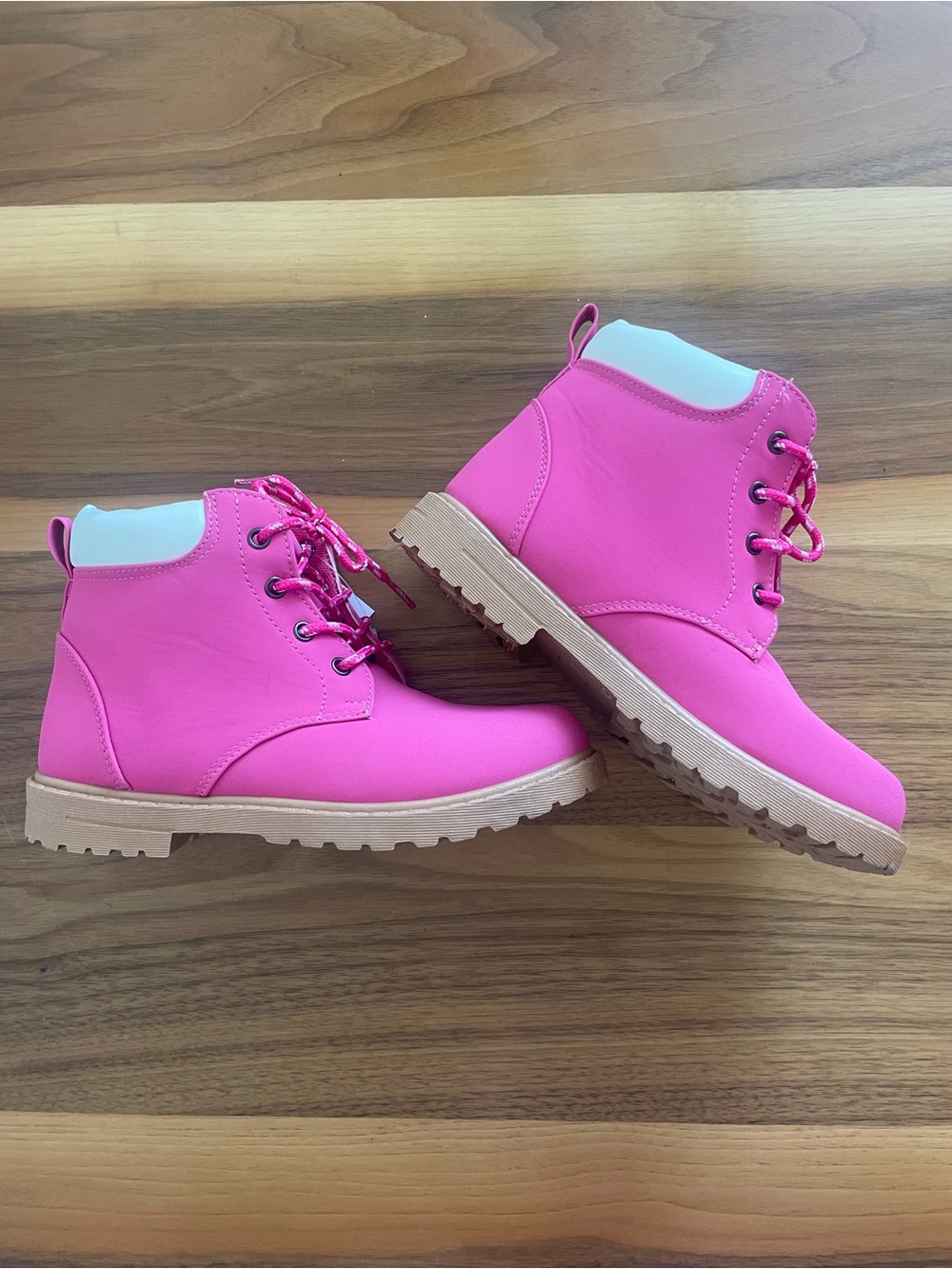 Josmo Pink Kids Lace-Up Boots